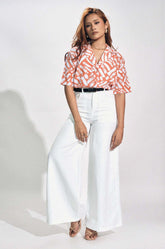 Flared Pants - White